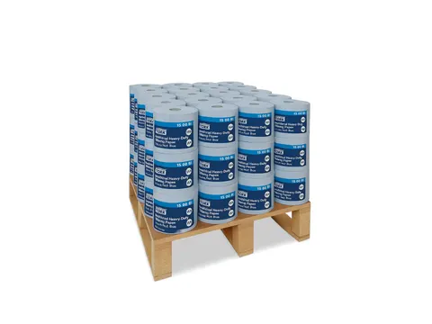 Poetspapier Tork Wiping W1/2 3-laags 119m blauw 130081 Pallet