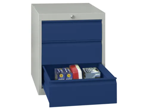 ladekast HxBxD 600x500x600mm 3laden slot RAL7035 front RAL5010