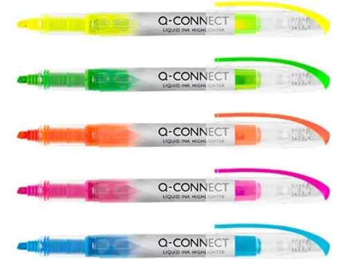 Q-connect Liquid Ink markeerstift Schuine punt Blauw