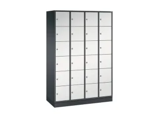 lockerkast,RAL 7021/RAL 7035,HxBxD 1950x1220x500mm,4x6vakken,cil.-slot - 2