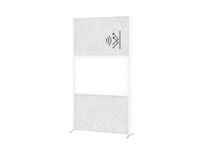 MAULconnecto Scheidingswand 2x lichtgrijs 1x whiteboard Frame Wit