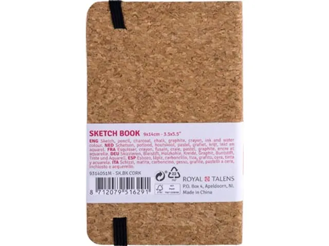 TAC schetsboek Kurk 9x14cm