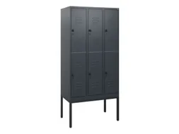 dubbeldekse locker,HxBxD 1950x900x500mm,3x2vak.,vak B 300mm