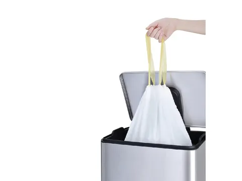 Afvalzak EKO MDPE type C met trekband 45x50cm 10-15L wit