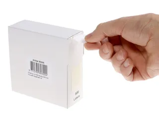 Etiketten Op Rol 25mm Wit Met Dispenser 500 Stuks - 1