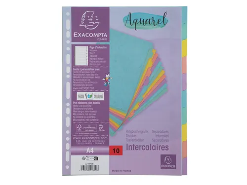 Tabbladen A4 10T glanskarton 400 AQUAREL