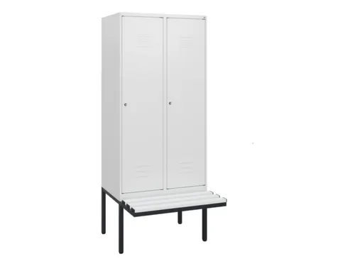 locker met bank,HxBxD 1950x800x815mm,2vak,vak B 400mm,cil.-slot