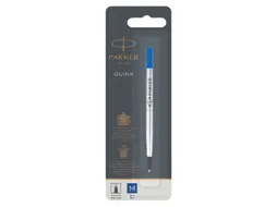 Rollerpenvulling Parker Quink medium blauw blister à 1 stuk