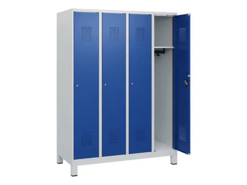 schoollocker,HxBxD 1630x1200x500mm,4vak,vak B 300mm,cil.-slot,voeten