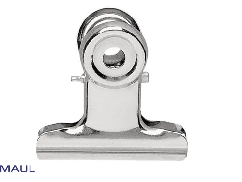Papierklem MAUL Bulldog 70mm capaciteit 40mm zilver