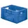 Euronorm Stapelkrat Blauw 210x400x300mm 17.5l Opengewerkt/Bodem Gesl.