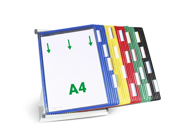 Zichtpanelensysteem Tarifold Bureauset A4 Grijs met 30 tassen Assorti