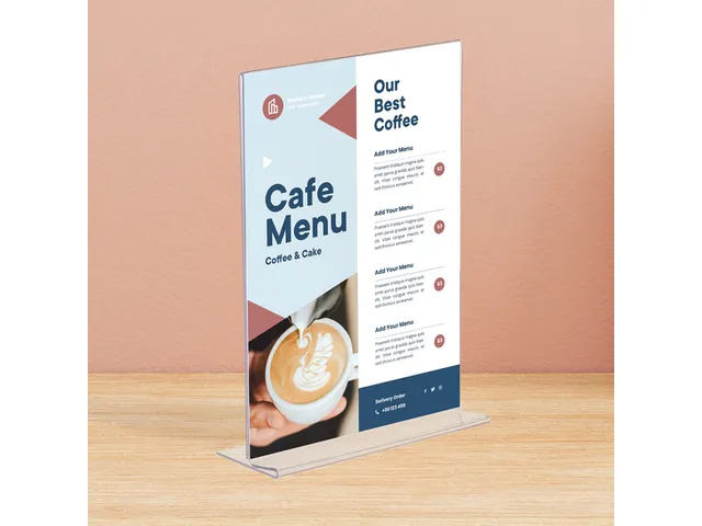 Tafelstandaard Kaarthouder Europel T-standaard A6 acryl