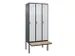 locker voor scheiding van kleding,HxBxD 2120x900x815mm,3vak