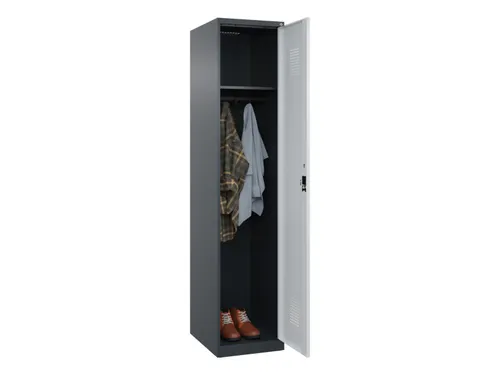 locker,HxBxD 1850x400x500mm,1vak,vak B 400mm,cil.-slot,staand op vloer
