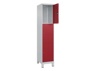 lockerkast,HxBxD 1950x400x500mm,1x3vakken,vak B 400mm,cil.-slot,voeten - 1