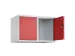 opzetkast,v. locker,2vak.,vak B 400mm,HxBxD 500x800x500mm,cilinderslot