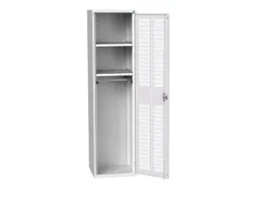 Lockerkast 2000x525x550mm 2 vakken, ventilatiedeur, RAL7035