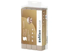 Handdoek PureSoft PT2 Z-vouw 2-laags 206x240mm 25x150vel natur 277530