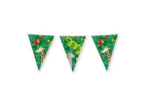 Vlaggenlijn 10 meter Party Flags foil Jungle cartoon