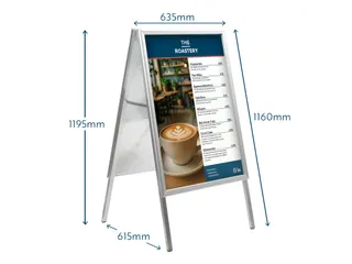Europel Stoepbord Economy A1 32mm zilver - 12