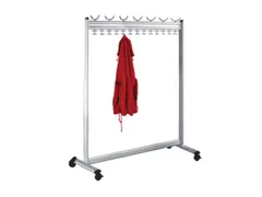 garderoberek,verrijdbaar,HxBxD 1700x1400x400mm,14hoed-/52jashaken