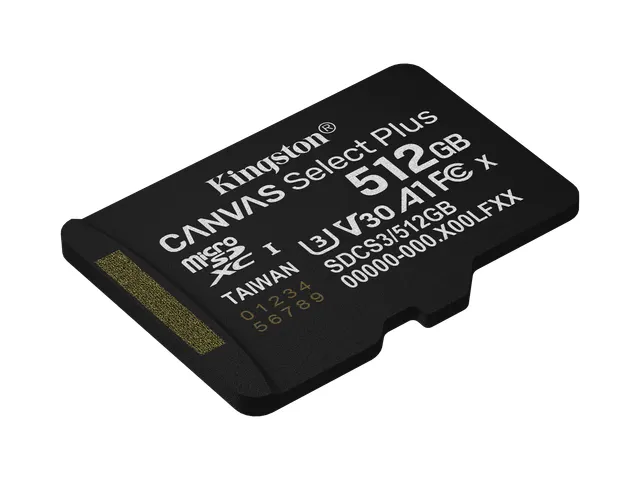 512GB micSDXC Canvas Select Plus Gen3 150R A1 enkel pakket zonder ADP