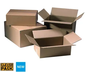 Verzenddoos CleverPack bulk 400x500x300mm bruin enkelgolf 25 stuks - 2