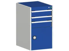 ladekast HxBxD 900x525x650mm 3laden RAL7035 front RAL5010