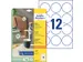 Etiket Avery L3416-10 rond 60mm wit 120stuks