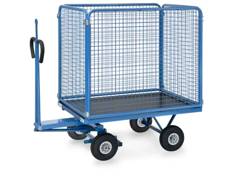 Handtrekwagen Trekoog 6443lz 700kg 1200x800mm Draadgaas Luchtbanden
