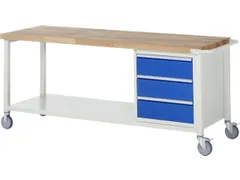 Werkbank Hxbxd 880x2000x700mm Beukenhouten Werkblad 3laden