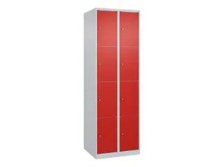 lockerkast,HxBxD 1850x600x500mm,2x4vakken,vak B 300mm,cil.-slot - 1