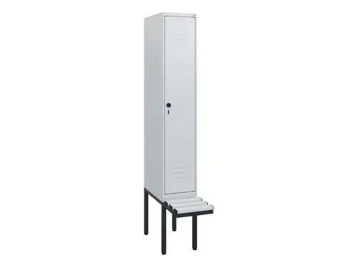 locker met bank,HxBxD 1950x300x815mm,1vak,vak B 300mm,draaigrendel