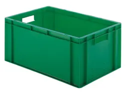 Euronorm-stapelbak 51l 270x600x400mm Wanden/bodem Gesloten Groen