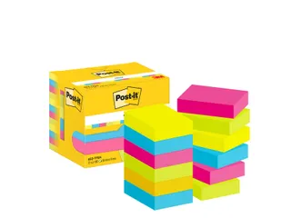 Memoblok 3M Post-it 653 38x51mm neon assorti kleur 12 stuks - 1
