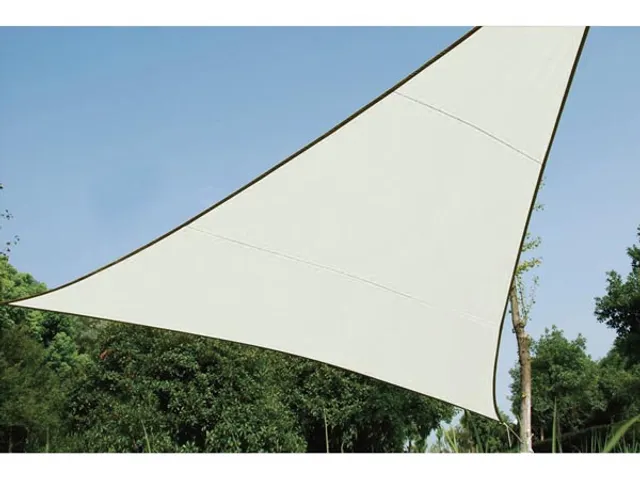 Voile solaire triangulaire 5x5x5m Crème