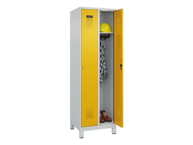 locker,HxBxD 1950x600x500mm,2vak,vak B 300mm,cil.-slot,voeten