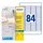 Etiket Avery J8656-25 46x11.1mm Inkjet wit 2100 stuks