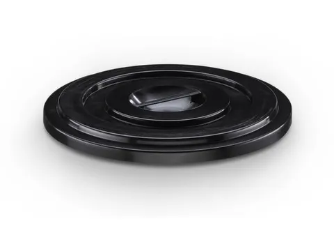oplegdeksel,HDPE,v. ton inhoud 75l,zwart,meerprijs