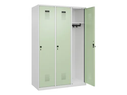 locker,HxBxD 1850x1200x500mm,3vak,vak B 400mm,draaigrendel