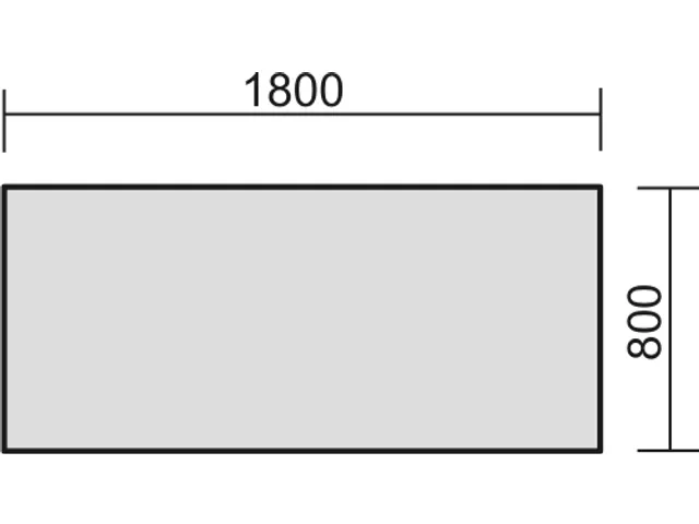 In hoogte verstelbaar bureau,HxBxD 680-820x1800x800mm,blad grafiet