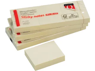 Memoblok Quantore 38x51mm geel - 3