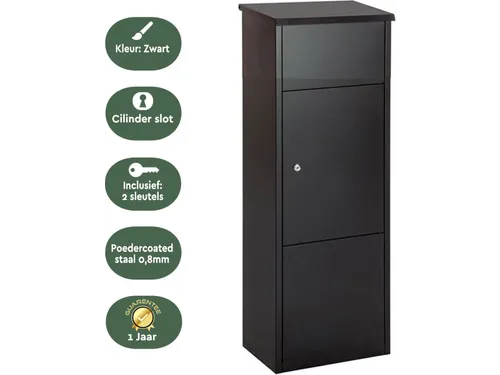 Pakketbrievenbus Zwart PB400