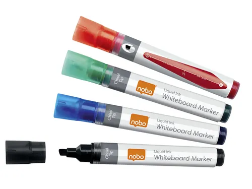 Viltstift Nobo whiteboard Liquid schuin assorti 4mm