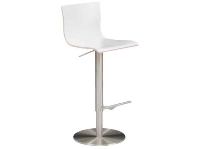 tabouret de bar,assise H 550-815mm,assise blanc,de repose-pieds