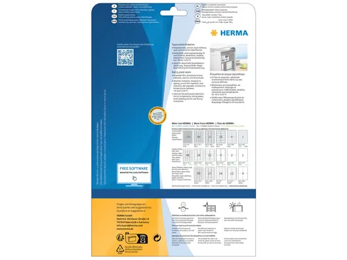 Etiket Herma 4222 63.5x29.6mm Zilver Weerbestendig 675 stuks
