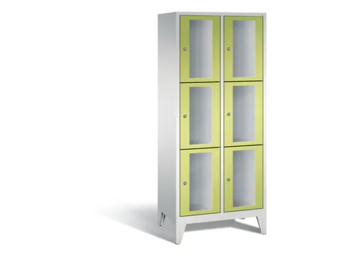 lockerkast 1850x810x500mm 2x3 vakken Cilinderslot Poten, RDS1108060