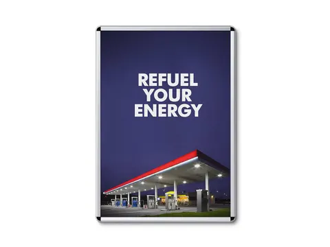 Kliklijst A0 Ronde Hoeken 32mm Zilver