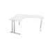 bureau in vrije vorm,HxBxD 740x1600x1400mm,vrije vorm,Bl-wit